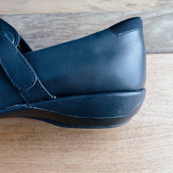 Aetrex NEW! Leather Mary Jane Shoes Black flats size 9.5W - Picture 2 of 16
